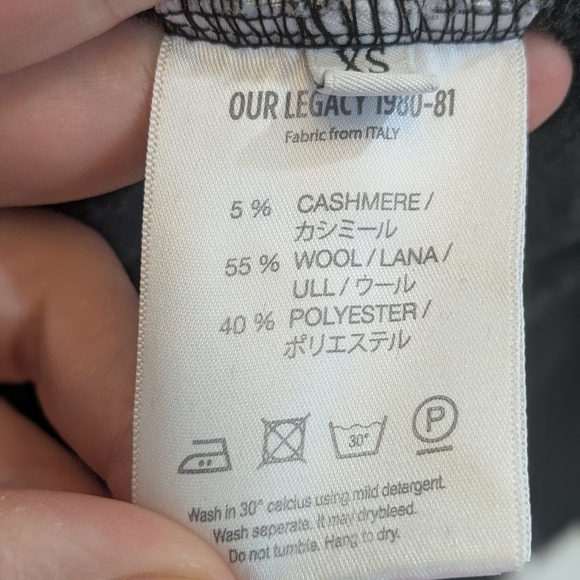 Our Legacy Great Sweat Charcoal Towel Sweatshirt - Picture 4 of 5